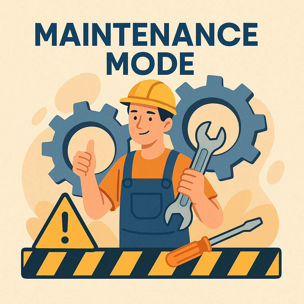 Vedligeholdelse i gang